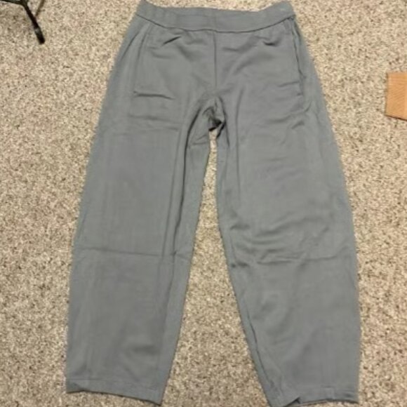 EILEEN FISHER KNIT PONTE FLEX TENCEL PULL ON LANTERN PANTS TAUPE GRAY M NEW - Picture 4 of 8